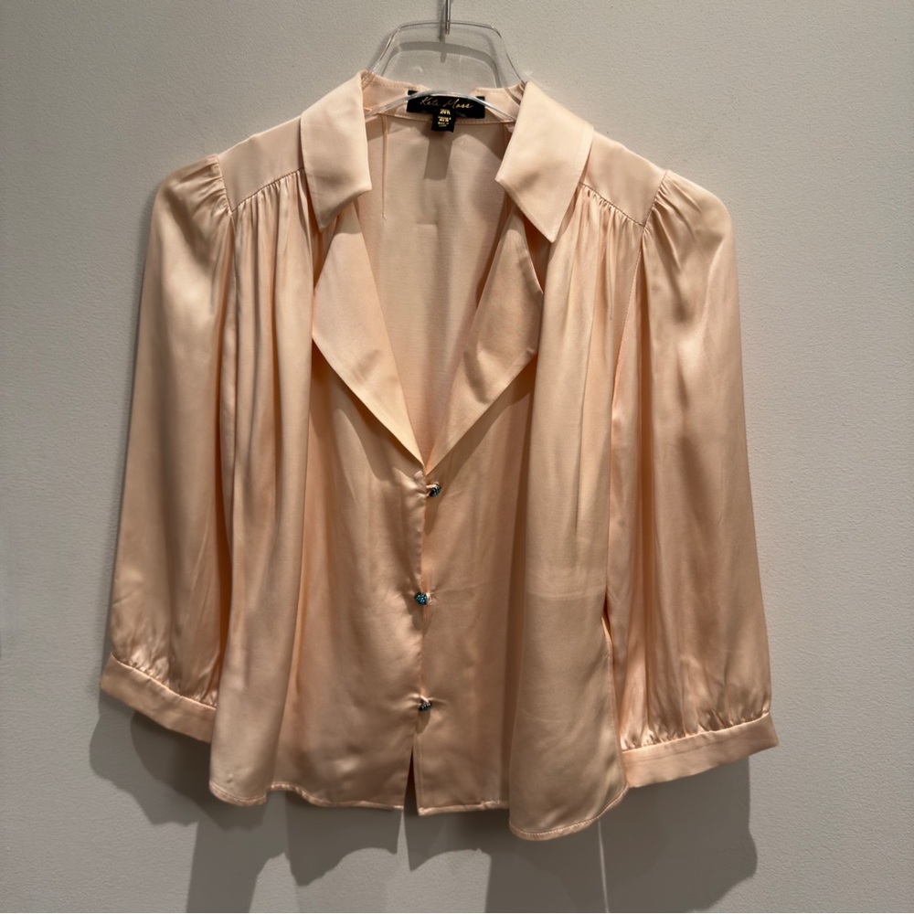 Zara x Kate Moss silky romantic blouse - Picture 3 of 11